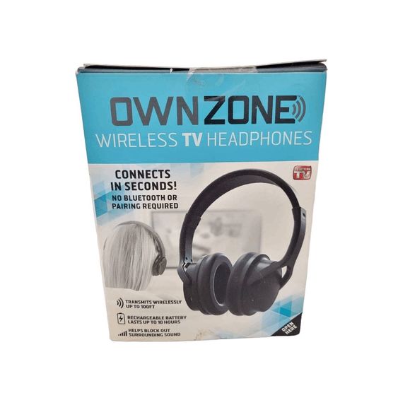 As Seen On TV Headphones Sharper Image Own Zone Black Wireless Tv